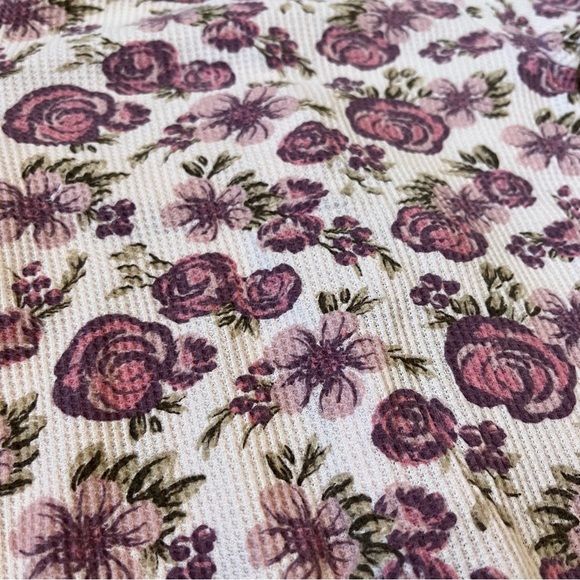 KYLE & DEENA Floral Waffle Knit Footed Onesie with matching Headband, 6-9M - Picture 5 of 5